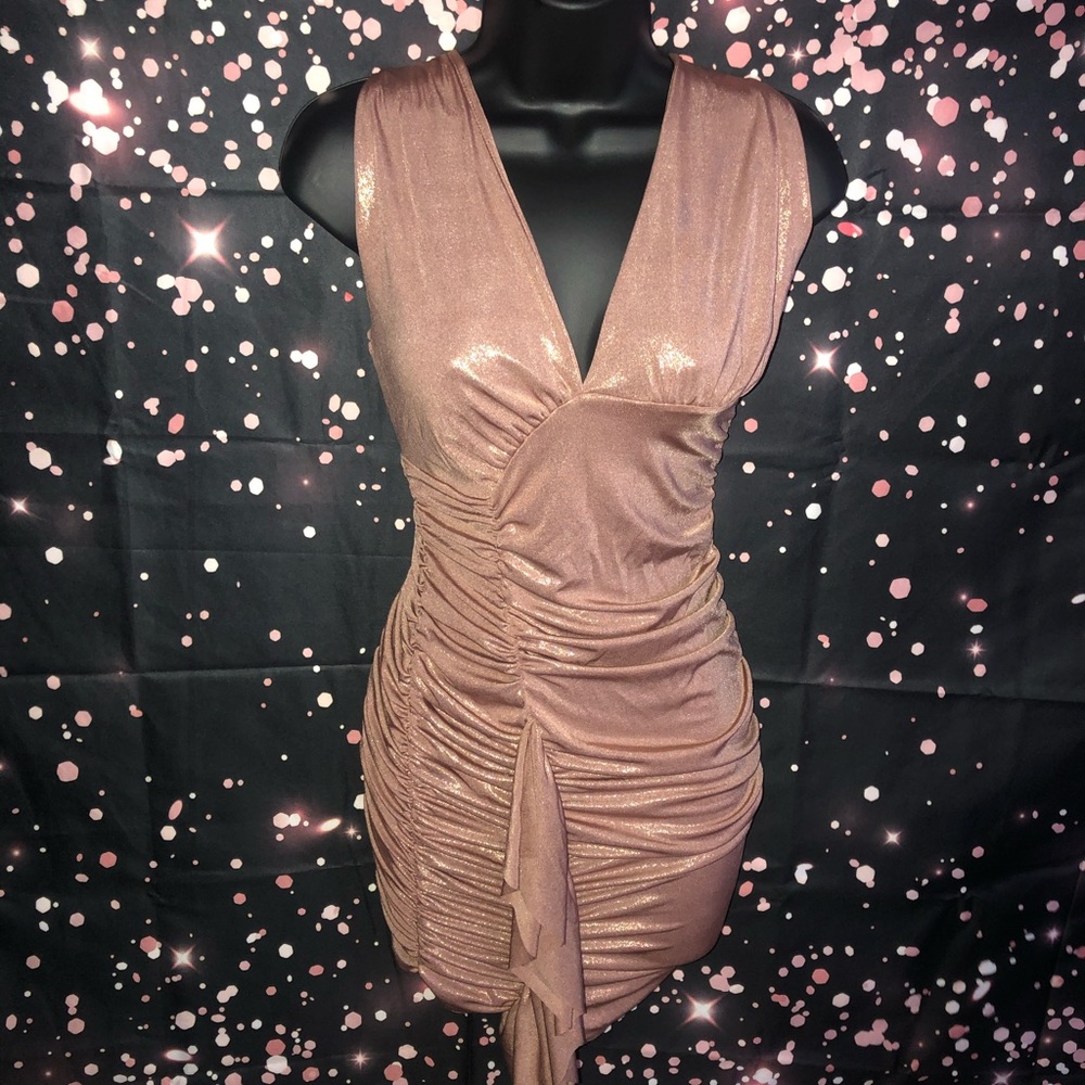 Rose Gold Halter Dress